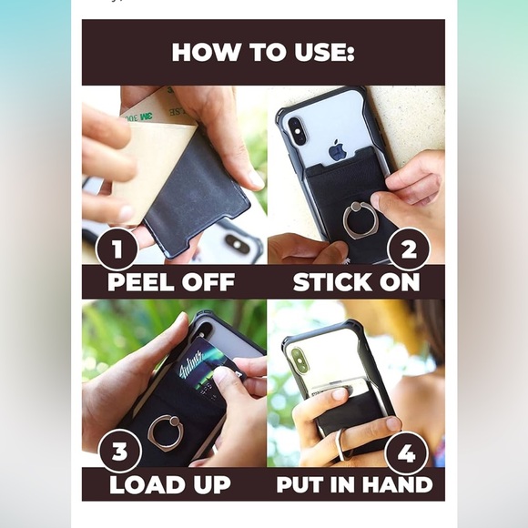 DoorBuster Stick on Phone Ring Wallet - Picture 2 of 7